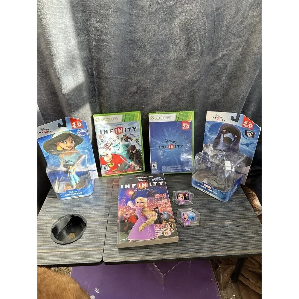 Disney Infinity Xbox 360 Jasmine Rapunzel‎ Anna Ronan Book Discs Figures Games